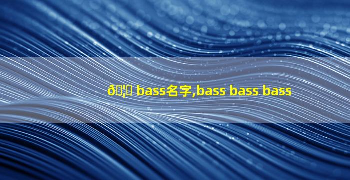 🦉 bass名字,bass bass bass